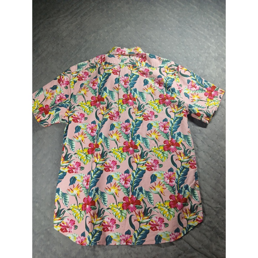 Polo Ralph Lauren Mens Pink Tropical Floral Hibiscus Button Down Shirt Large NWT - Picture 6 of 6